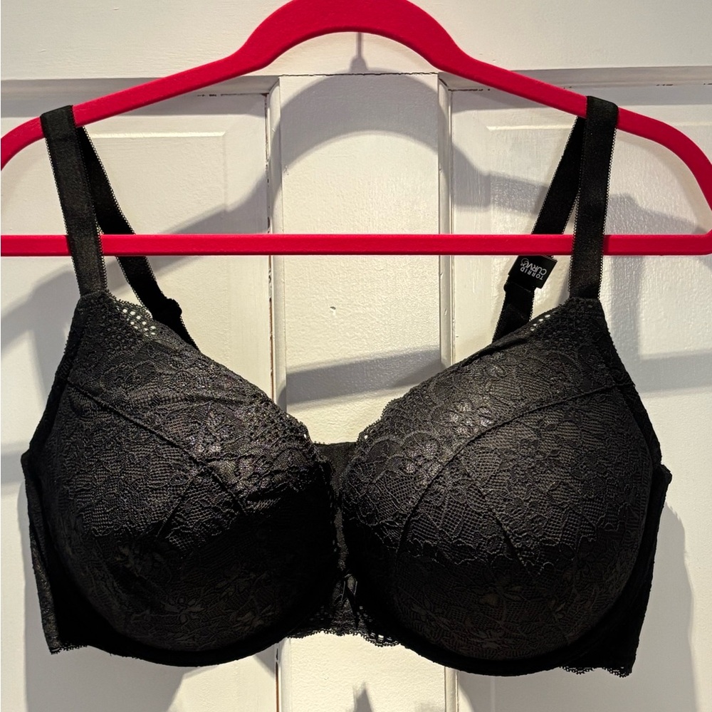 Torrid Curve 40DDD push up plunge bra black NWT